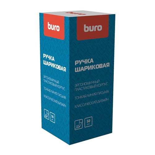 Ручка шариковая Buro (049000202) 0.8мм корпус пластик синие чернила 50 шт./кор.