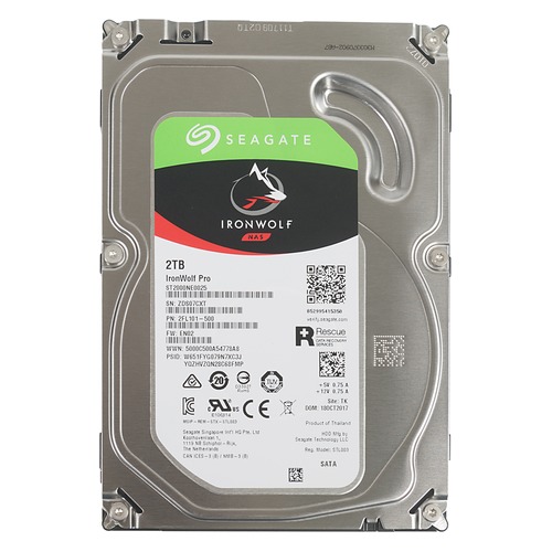 Жесткий диск SEAGATE Ironwolf Pro ST2000NE0025, 2Тб, HDD, SATA III, 3.5"