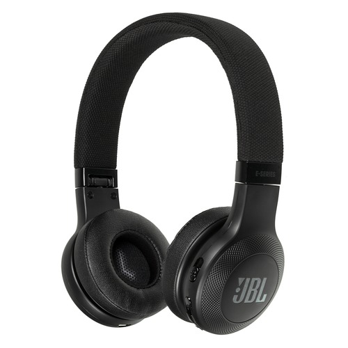 Наушники с микрофоном JBL E45BT, 3.5 мм/Bluetooth, накладные, черный [jble45btblk]