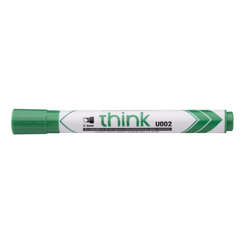 Маркер для досок Deli EU00250 Think скошенный пиш. наконечник 2-5мм зеленый 10 шт./кор.