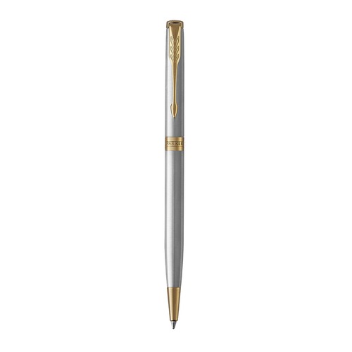 Ручка шариковая Parker Sonnet Core K427 Slim (1931508) Stainless Steel GT M черные чернила подар.кор