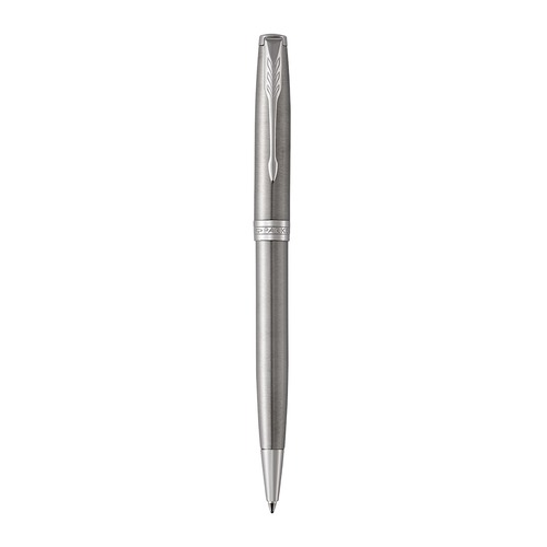 Ручка шариковая Parker Sonnet Core K526 (1931512) Stainless Steel CT M черные чернила подар.кор.