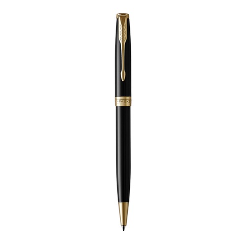 Ручка шариковая Parker Sonnet Core K530 (1931497) LaqBlack GT M черные чернила подар.кор.