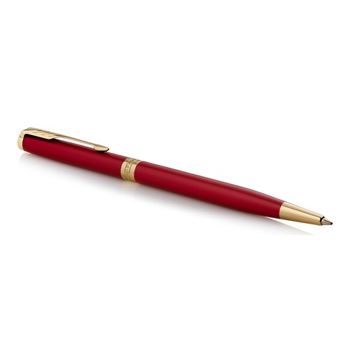 Ручка шариковая Parker Sonnet Core K439 Slim (1931477) LaqRed GT M черные чернила подар.кор.