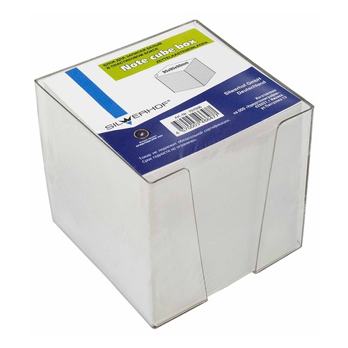 Блок для записей бумажный Silwerhof 701006 90х90х90мм 100г/м2 белый в подставке 12 шт./кор.