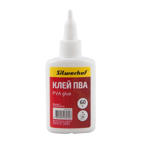 Клей ПВА Silwerhof 433034-60 60гр морозоустойчивый 100 шт./кор.