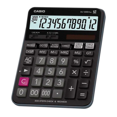 Калькулятор CASIO DJ-120D PLUS, 12-разрядный, черный