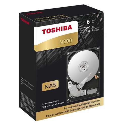 Жесткий диск TOSHIBA N300 HDWN160EZSTA, 6Тб, HDD, SATA III, 3.5", RTL