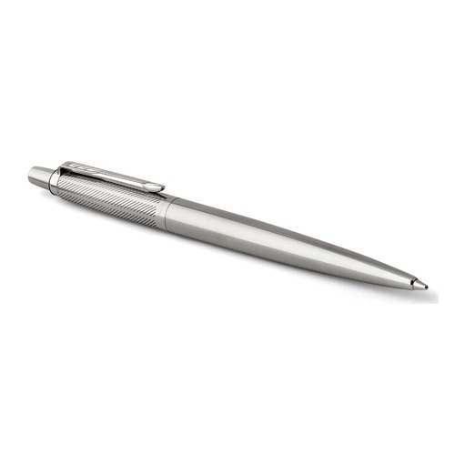 Ручка шариковая Parker Jotter Premium K176 (1953197) Stainless Steel Diagonal CT M синие чернила под