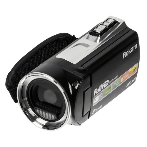 Видеокамера REKAM DVC-340, черный, Flash [2504000001]