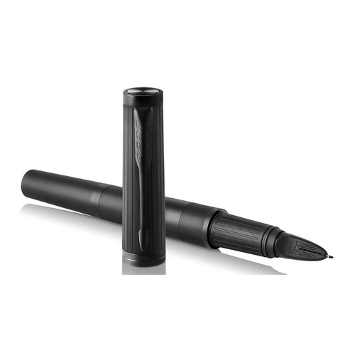 Ручка 5й пишущий узел Parker Ingenuity Deluxe L F504 (1972067) Black PVD F черные чернила подар.кор.