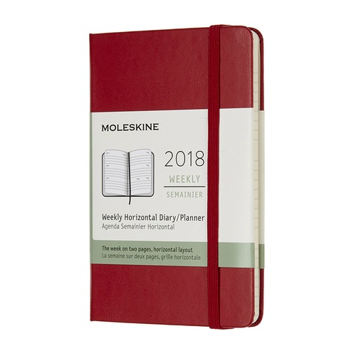 Еженедельник MOLESKINE Classic WKLY, 144стр., красный [dhf212wh2]