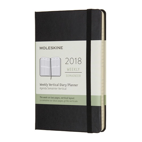 Еженедельник MOLESKINE Classic WKLY VERTICAL, 144стр., черный [dhb12wv2]