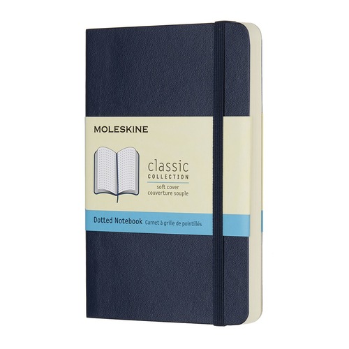 Блокнот Moleskine CLASSIC SOFT Pocket 90x140мм 192стр. пунктир мягкая обложка синий сапфир 9 шт./кор.