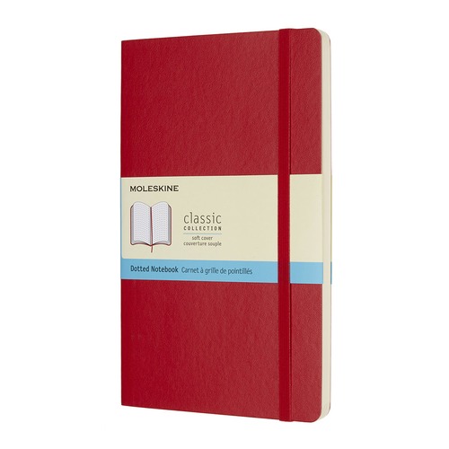 Блокнот Moleskine CLASSIC SOFT Large 130х210мм 192стр. пунктир мягкая обложка красный 8 шт./кор.