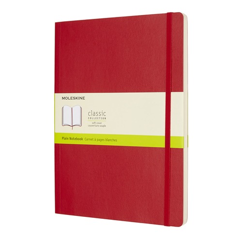 Блокнот Moleskine CLASSIC SOFT XLarge 190х250мм 192стр. нелинованный мягкая обложка красный 6 шт./кор.