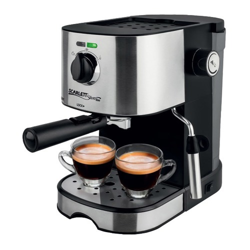 Кофеварка SCARLETT SL-CM53001, эспрессо, черный / серебристый