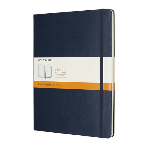 Блокнот Moleskine CLASSIC XLarge 190х250мм 192стр. линейка твердая обложка синий 6 шт./кор.