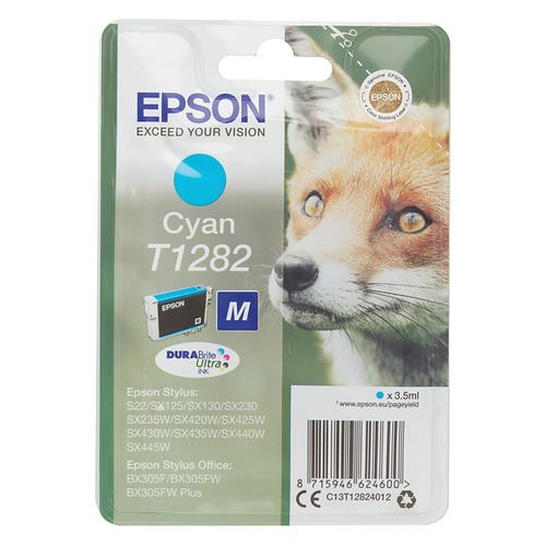 Картридж EPSON T1282, голубой [c13t12824012]