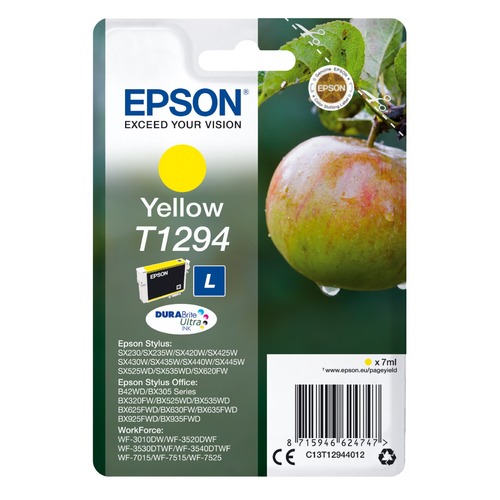 Картридж EPSON T1294, желтый [c13t12944012]