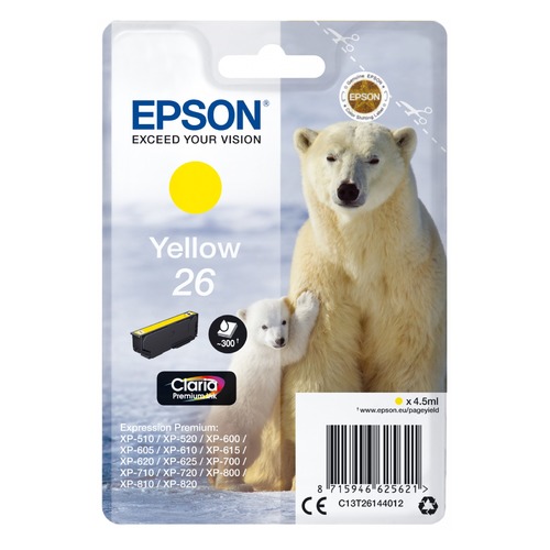 Картридж EPSON T2614, желтый [c13t26144012]