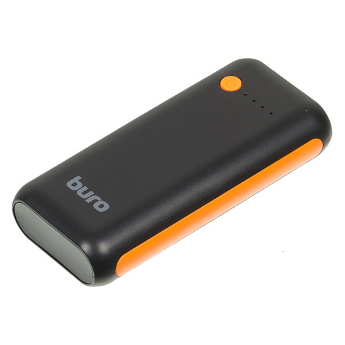 Внешний аккумулятор (Power Bank) BURO RC-5000BO, 5000мAч, черный/оранжевый