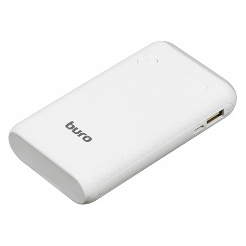 Внешний аккумулятор (Power Bank) BURO RC-7500A-W, 7500мAч, белый