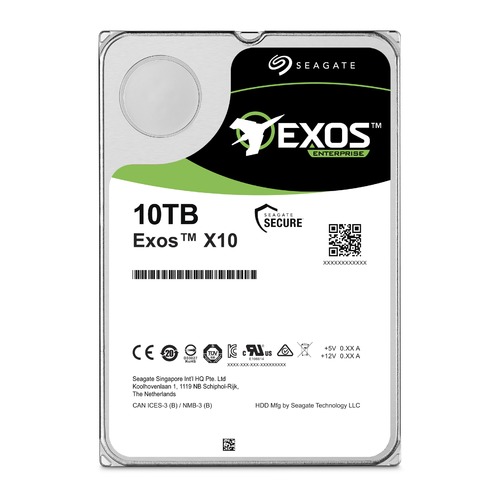 Жесткий диск SEAGATE Exos ST10000NM0016, 10Тб, HDD, SATA III, 3.5"