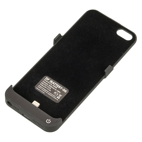 Внешний мод батарея DF iBattery-06 для iPhone 5/5S 2200mAh Lightning черный