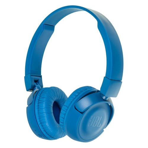 Наушники с микрофоном JBL T450BT, Bluetooth, накладные, синий [jblt450btblu]