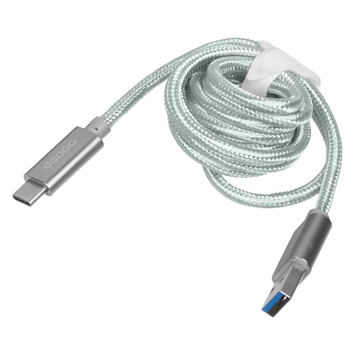 Кабель DEPPA USB Type-C (m), USB 3.0 A(m), 1.2м, графитовый [72251]