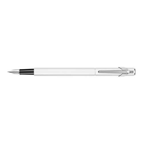 Ручка перьевая Carandache Office 849 Classic (841.001) Laquer White F сталь нержавеющая подар.кор.