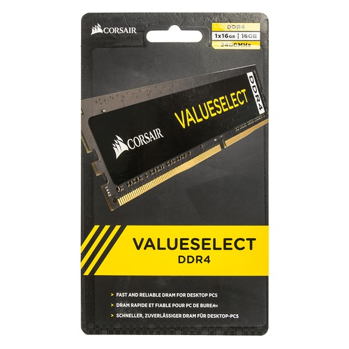 Модуль памяти CORSAIR Value Select CMV16GX4M1A2400C16 DDR4 - 16Гб 2400, DIMM, Ret