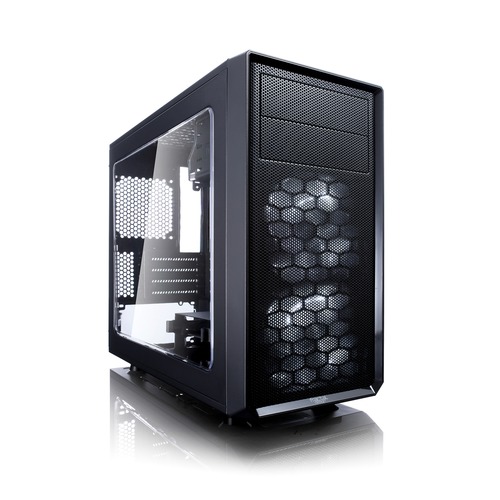 Корпус mATX FRACTAL DESIGN FOCUS G MINI Window, Mini-Tower, без БП, черный