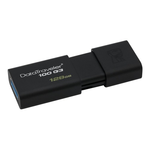 Флешка USB KINGSTON DataTraveler 100 G3 128Гб, USB3.0, черный [dt100g3/128gb]