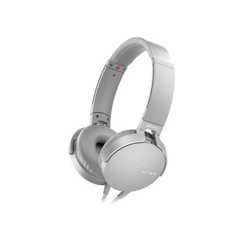 Наушники с микрофоном SONY MDR-XB550AP, 3.5 мм, накладные, белый [mdrxb550apw.e]