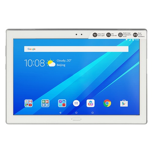 Планшет LENOVO Tab 4 Plus TB-X704L, 3Гб, 16GB, 3G, 4G, Android 7.1.1 белый [za2r0002ru]