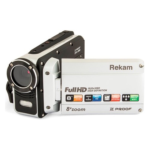 Видеокамера REKAM DVC-380, серебристый, Flash [2504000003]