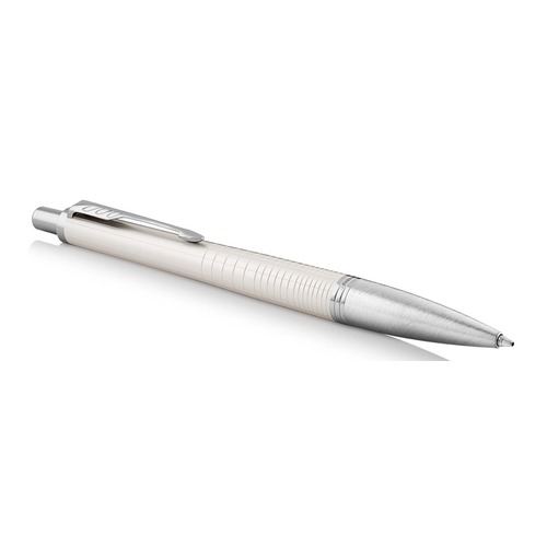 Ручка шариковая Parker Urban Premium K312 (1931611) Pearl Metal CT M синие чернила подар.кор.