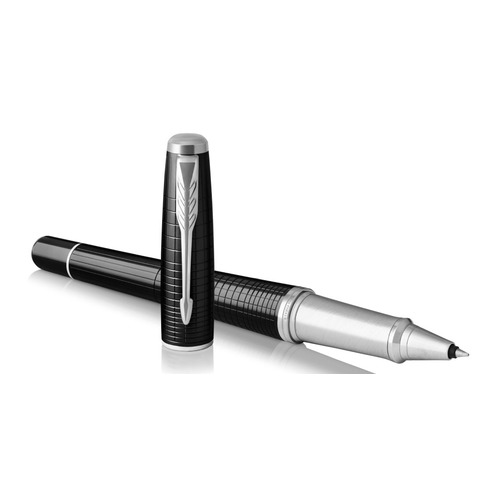 Ручка роллер Parker Urban Premium T312 (1931614) Ebony Metal CT F черные чернила подар.кор.