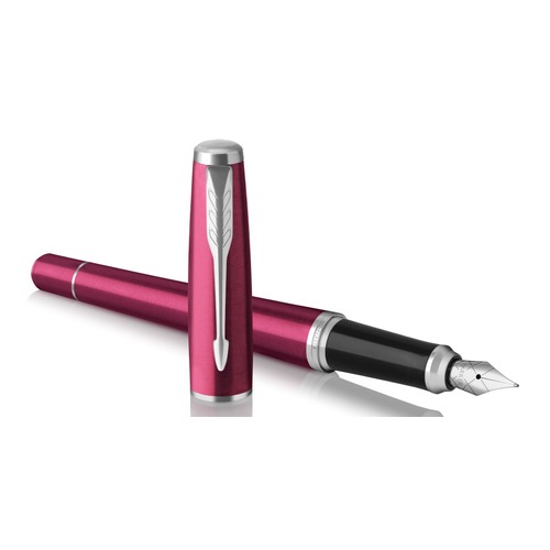 Ручка перьевая Parker Urban Core F309 (1931599) Vibrant Magenta CT F сталь нержавеющая подар.кор.