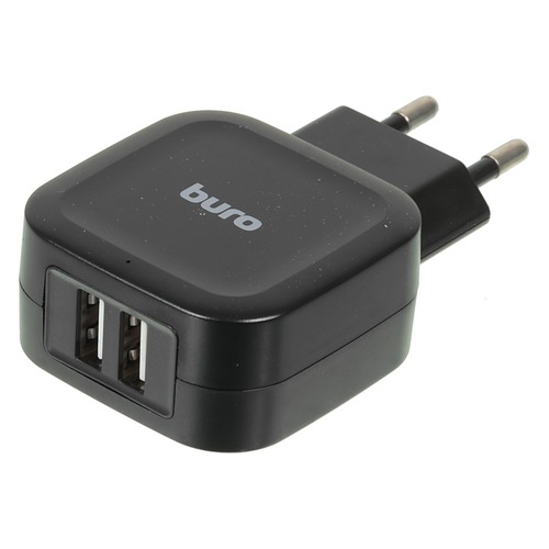 Сетевое зарядное устройство BURO TJ-278B Smart, 2xUSB, 3.4A, черный