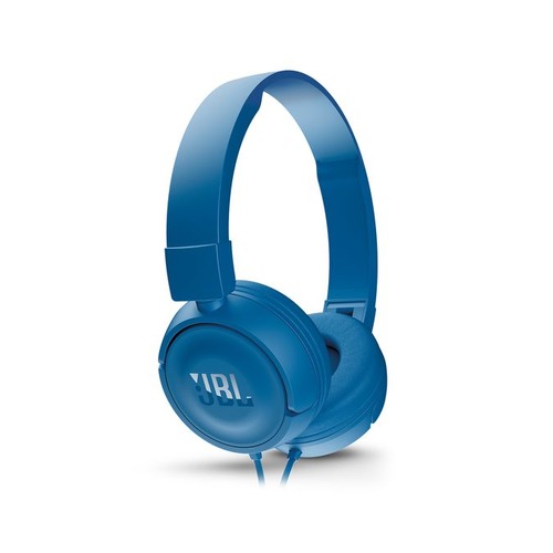 Наушники с микрофоном JBL T450, 3.5 мм, накладные, синий [jblt450blu]