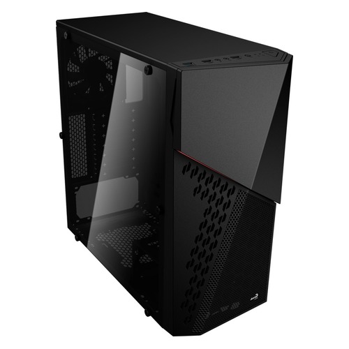 Корпус ATX AEROCOOL CyberX Advance, Midi-Tower, без БП, черный