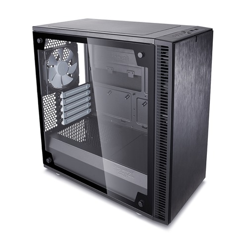 Корпус mATX FRACTAL DESIGN Define Mini C TG, Mini-Tower, без БП, черный