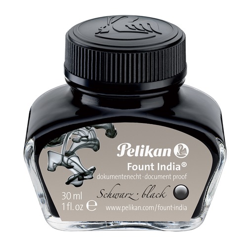 Флакон с чернилами Pelikan Fount India 78 (PL221143) черный чернила не смывающиеся 30мл для ручек пе