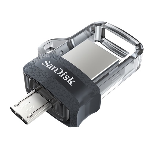 Флешка USB SANDISK Ultra Dual drive 16Гб, USB3.0, черный [sddd3-016g-g46]