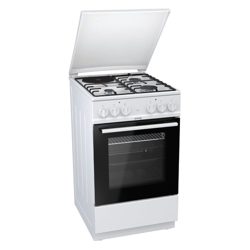 Газовая плита GORENJE KN5121WD, электрическая духовка, белый