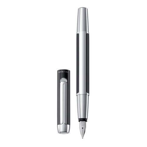 Ручка перьевая Pelikan Elegance Pura P40 (PL904896) черный/серебристый EF сталь нержавеющая подар.ко