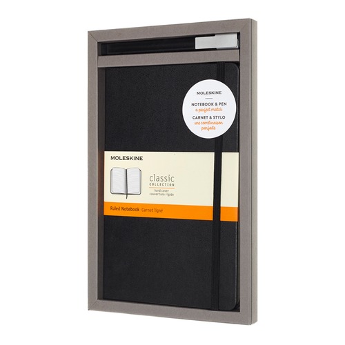 Набор Moleskine BUNDLE VERTICAL блокнот/ручка блокн.:Classic Large линейка черный